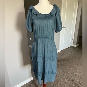 Emberley dress size large blue (denim color)